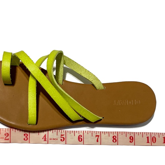 Old Navy Crisscross Strap Toe Loop Lime Green Flip Flop Slip On Sandal Women’s 8 - Picture 7 of 9